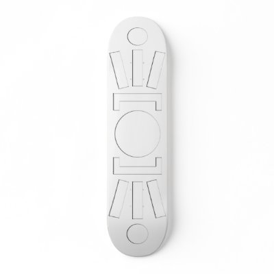 Abstract Geometric Tribal Cutout Deck Skateboard Deck by superdumb
