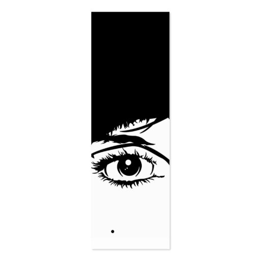 Abstract Girls Face Bookmark Business Cards (back side)