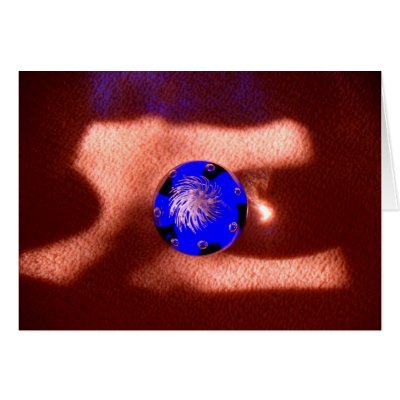 ABSTRACT GLASS CIRCLE GREETING CARD by ROBERTTHORBURN