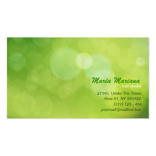 Abstract glitter business card (front side)