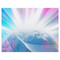 Abstract Glowing Earth Illustration Custom Flyer