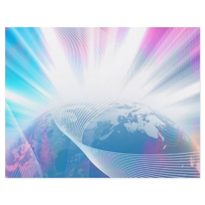 Abstract Glowing Earth Illustration Custom Flyer by graficallyminded