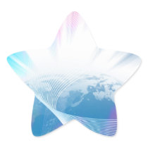 Abstract Glowing Earth Illustration Star Stickers