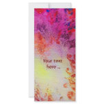 ABSTRACT GOLD SWIRLS , red pink purple yellow Rack Card Template