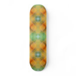 Abstract Golden Flower Skate Board Deck