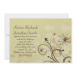Abstract Golds and Brown Post Wedding Celebration Personalized Invitations
