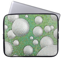 ABSTRACT GOLF BALLS LAPTOP COMPUTER SLEEVE
