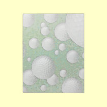 ABSTRACT GOLF BALLS notepads
