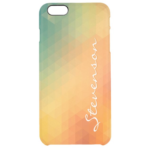 Abstract Gradient Ombre Pattern Monogram Name Uncommon Clearlyâ„¢ Deflector iPhone 6 Plus Case