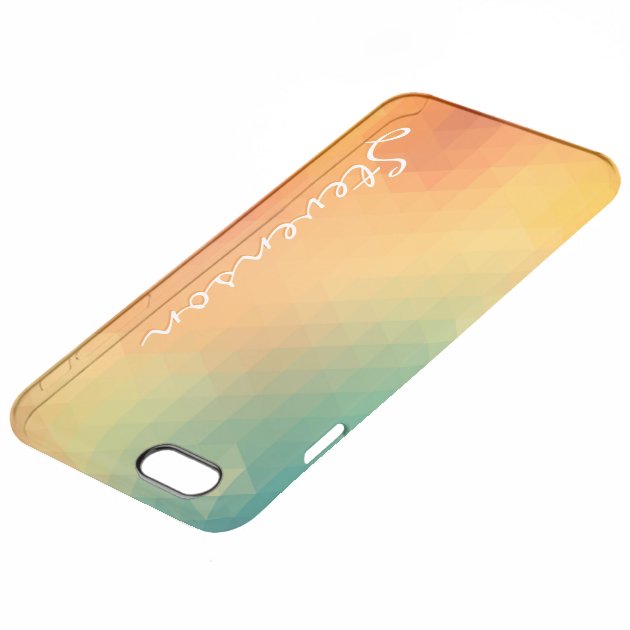 Abstract Gradient Ombre Pattern Monogram Name Uncommon Clearlyâ„¢ Deflector iPhone 6 Plus Case-3