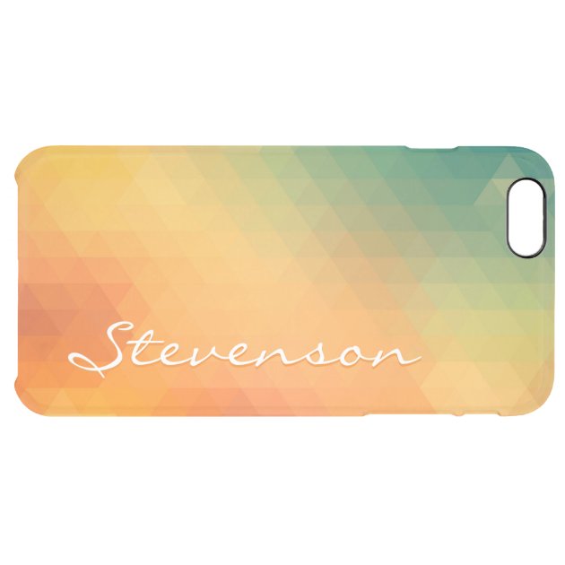 Abstract Gradient Ombre Pattern Monogram Name Uncommon Clearlyâ„¢ Deflector iPhone 6 Plus Case-5