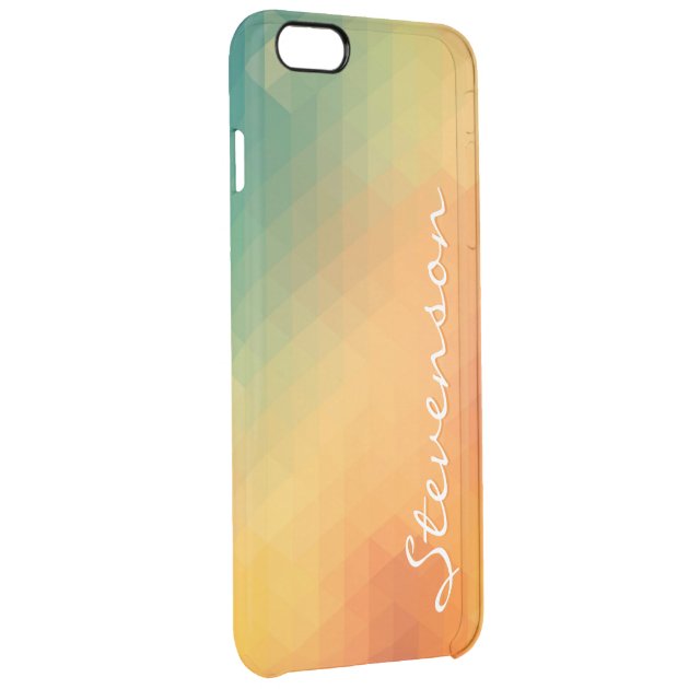 Abstract Gradient Ombre Pattern Monogram Name Uncommon Clearlyâ„¢ Deflector iPhone 6 Plus Case-2