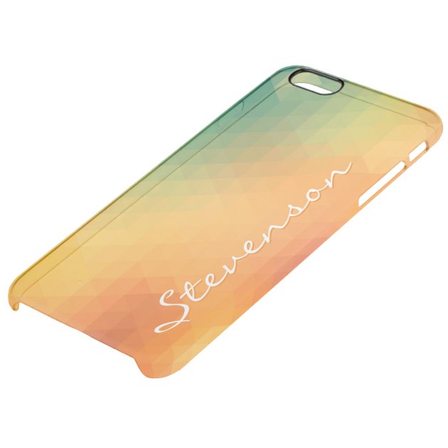 Abstract Gradient Ombre Pattern Monogram Name Uncommon Clearlyâ„¢ Deflector iPhone 6 Plus Case-4