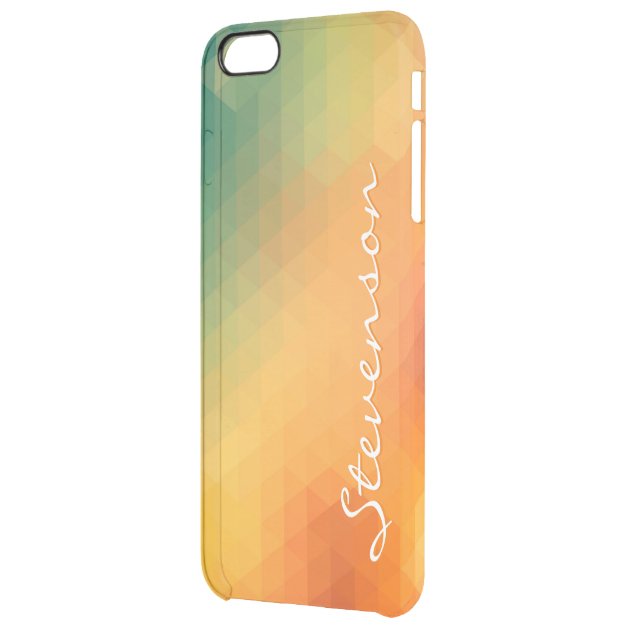 Abstract Gradient Ombre Pattern Monogram Name Uncommon Clearlyâ„¢ Deflector iPhone 6 Plus Case