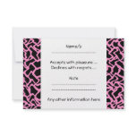 Abstract Graphic Pattern Black and Bright Pink. Personalized Announcements