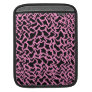 Abstract Graphic Pattern Black and Bright Pink. Ipad Sleeve