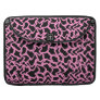 Abstract Graphic Pattern Black and Bright Pink. Sleeves For Macbook Pro