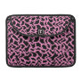 Abstract Graphic Pattern Black and Bright Pink. Macbook Pro Sleeve
