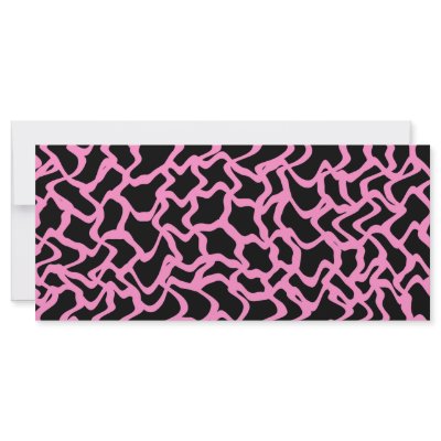 Abstract Graphic Pattern Black and Bright Pink. Rack Cards by Graphics_By_Metarla