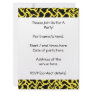 Abstract Graphic Pattern Black and Bright Yellow. Personalized Invite