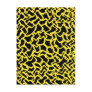 Abstract Graphic Pattern Black and Bright Yellow. Postcards
