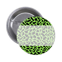 Abstract Graphic Pattern Black and Lime Green. Pins