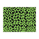 Abstract Graphic Pattern Black and Lime Green. Post Card