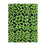 Abstract Graphic Pattern Black and Lime Green. Post Cards
