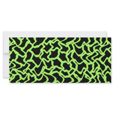 Abstract Graphic Pattern Black and Lime Green. Rack Card Template by Graphics_By_Metarla
