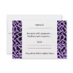 Abstract Graphic Pattern Black and Purple. Invitation