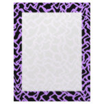 Abstract Graphic Pattern Black and Purple. Customized Letterhead