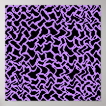 Abstract Graphic Pattern Black and Purple. Print
