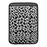 Abstract Graphic Pattern Black and White. Macbook Sleeves