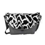 Abstract Graphic Pattern Black and White. Courier Bag