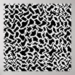 Abstract Graphic Pattern Black and White. Posters