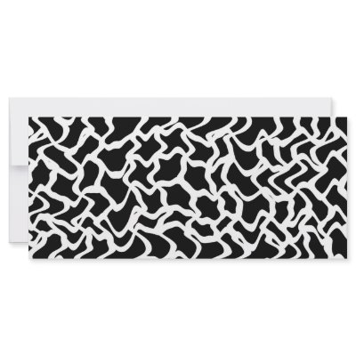 Abstract Graphic Pattern Black and White. Personalized Rack Card by Graphics_By_Metarla