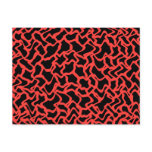 Abstract Graphic Pattern Bright Red and Black. Post Card