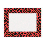 Abstract Graphic Pattern Bright Red and Black. Postcards