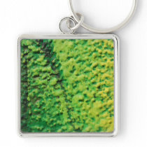 Abstract Green and Yellow Key Chain
