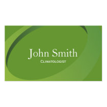 Abstract Green Climatologist Business Card