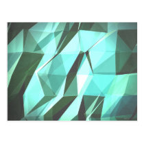 Abstract Green Geometry postcards