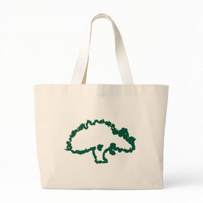 Abstract Green Oak Tree Bobe Canvas Bag by dogsballx