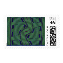 abstract green postage