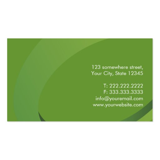 Abstract Green Psychiatrist Business Card (back side)