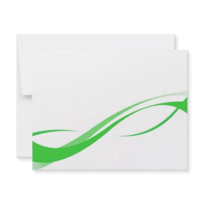 Abstract Green Swoosh Lines Background Personalized Invite by graficallyminded