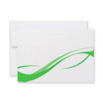 Abstract Green Swoosh Lines Background Invitations