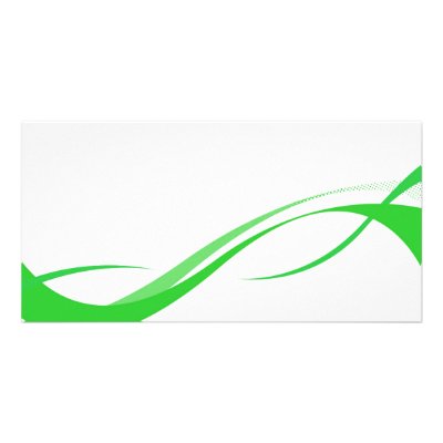 Abstract Green Swoosh Lines Background Photo Cards by graficallyminded