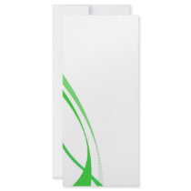 Abstract Green Swoosh Lines Background Custom Rack Card