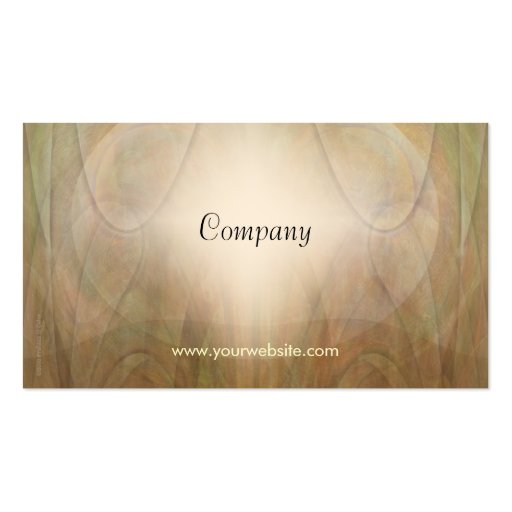 Abstract Green & Tan Glow Business Card (back side)