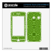 Abstract green Wood Pattern LG Rumor Touch Decal